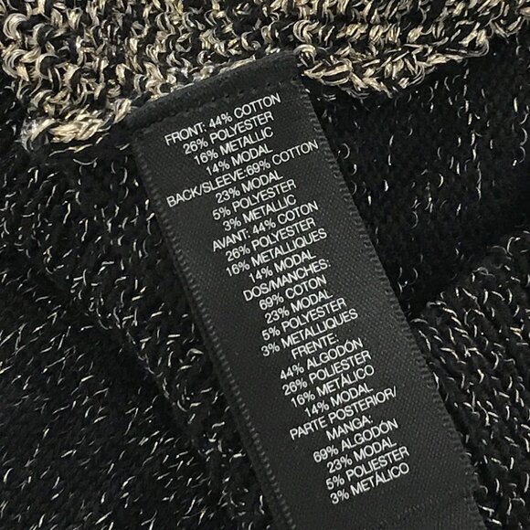 Kenneth Cole Sweater Black Gold Metallic M - Picture 11 of 11